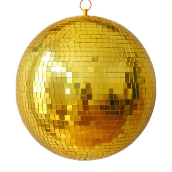 BOULE A FACETTES GOLD (10x10mm) ⌀30 cm