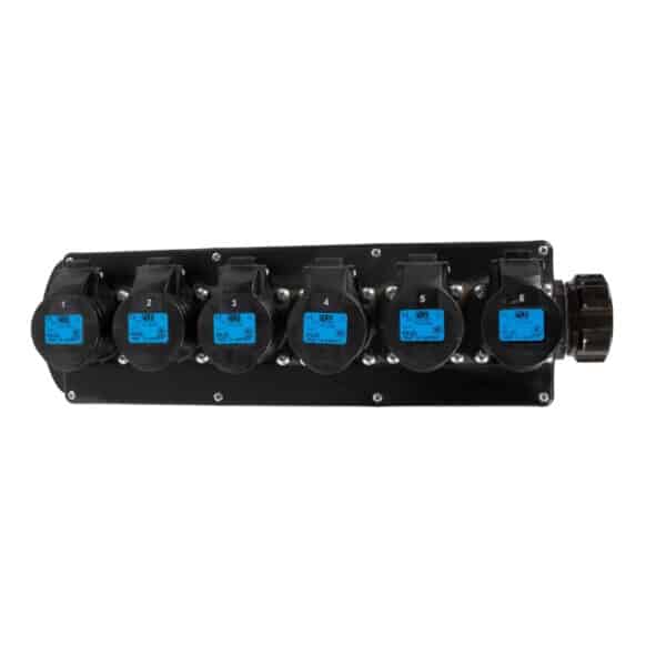 BOX SOCAPEX MÂLE  -> 6x CEE 16A MONOPHASÉ FEMELLE