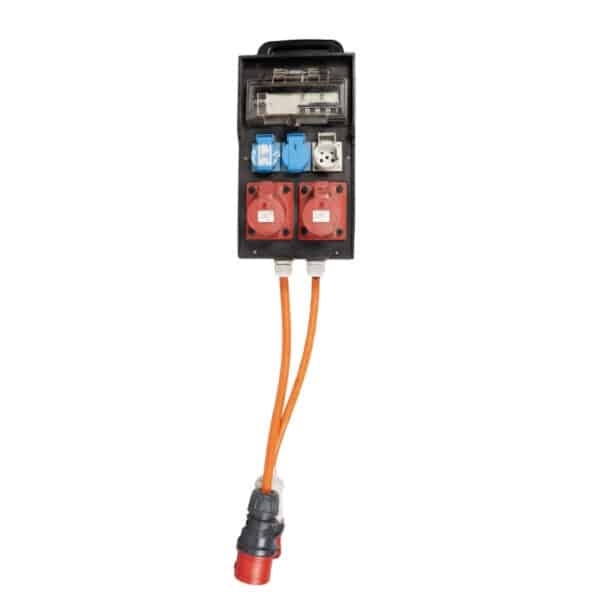 TABLEAU CEE 32A TRIPHASÉ MÂLE (LOOPED) -> 2x CEE16, 2x T23, 1x T15